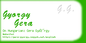 gyorgy gera business card